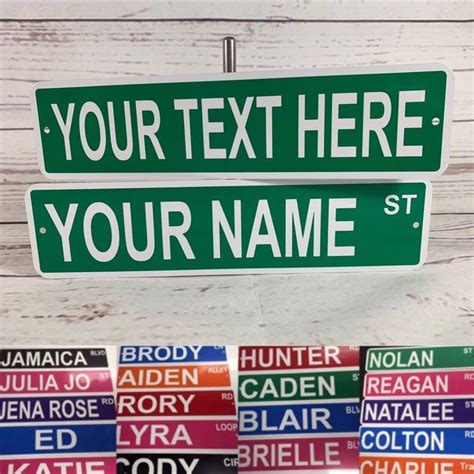 Custom Name Your Text Street Road Mini METAL Sign 3x12 Personalized You Choose Name - Etsy ...