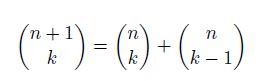 Latex examples: combination formula