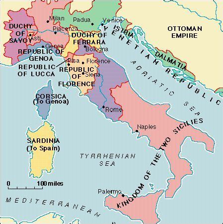 This is a picture of the map during the Italian Renaissance | Italy ...