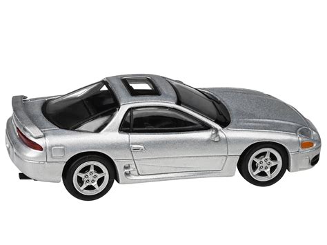 Diecast Mitsubishi 3000GT GTO Silver Metallic with Sunroof 1/64 Diecast Model Car by Paragon ...