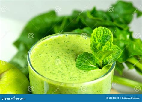 Healthy Green Vegetable Smoothie with Apples,spinach,cucumber,l Stock ...