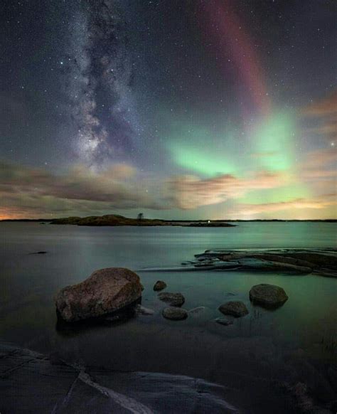 Milky Way & Northern Lights Milky Way From Earth, Sky Gazing, Magical ...