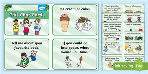 Chit Chat Cards | Social Skills Cards | Inclusion Resources