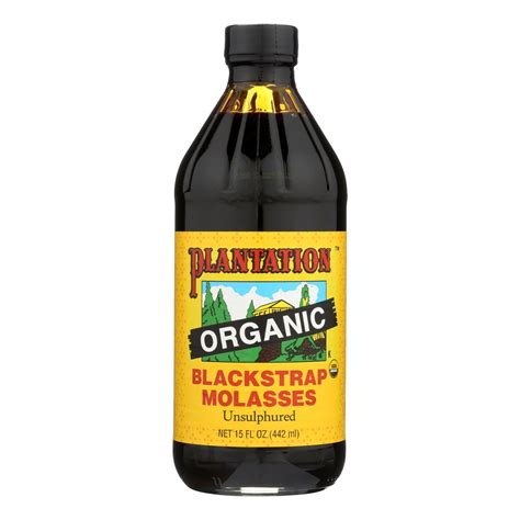 Plantation Organic Blackstrap Molasses Syrup - Case Of 12 - 15 Oz.