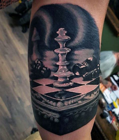 60 King Chess Piece Tattoo Designs For Men - Powerful Ink Ideas