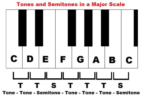 Whole Tones and Semitones (Whole Steps and Half Steps) In Music | Music theory, Piano chords ...