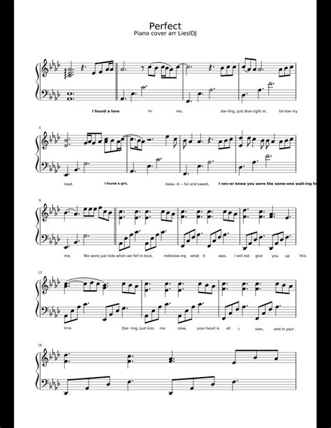 Perfect sheet music for Piano download free in PDF or MIDI