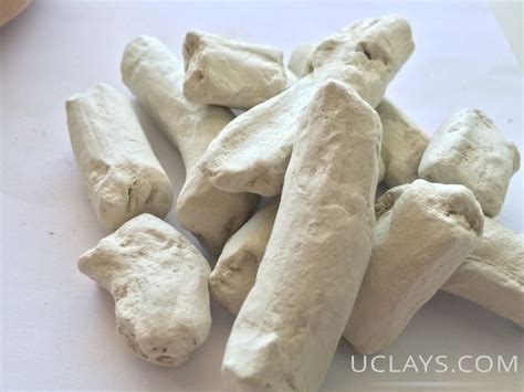 Edible Clay : WHITE Pressed Clay edible chunks (lump) natural for eating (food)