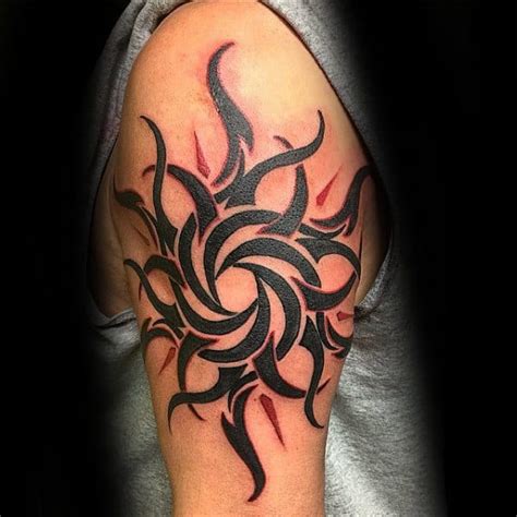 50 Awesome Tribal Sun Tattoo Designs for Men [2023 Guide]