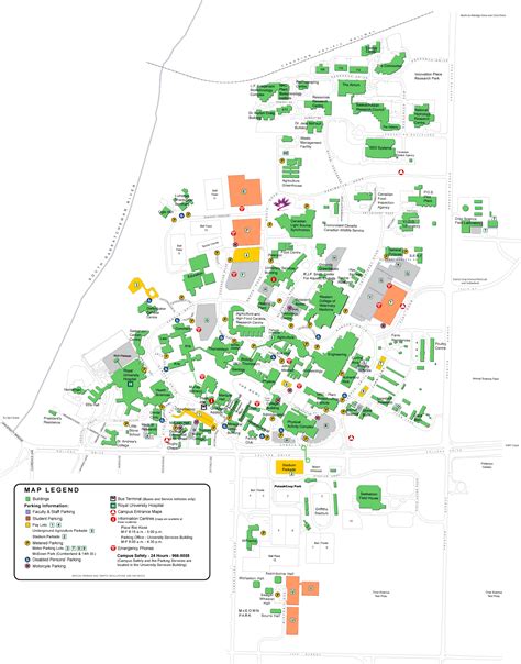 University of Saskatchewan Campus Map - Saskatoon Saskatchewan • mappery