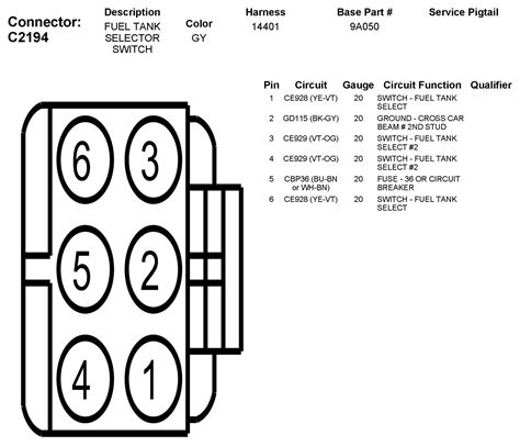 Fuel Tank Selector Switch Wiring Diagram