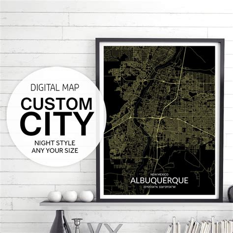 City Map Poster City Map Print Map Art Printable Map Gifts | Etsy