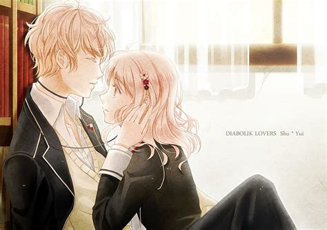 HD wallpaper: Shu & Yui, diabolik lovers anime, vampire, couple, game ...