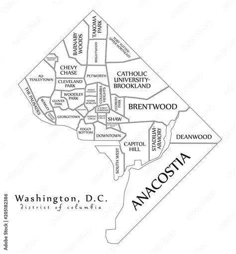 Dc Map Neighborhoods Designer Sales | deborahsilvermusic.com