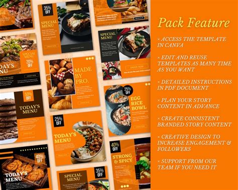 510 Restaurant Instagram Post Canva Templates Restaurant - Etsy