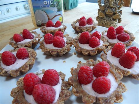 Raspberry Coconut Tarts (raw) | Eat Well Enjoy Life Wellness Coaching Coconut Tart, Raspberry ...