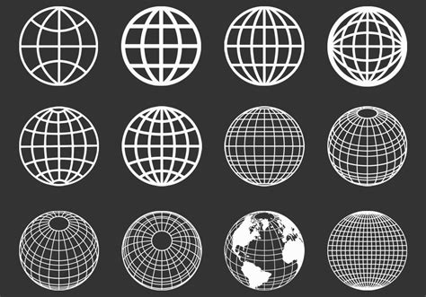 World Globe Vector Grid