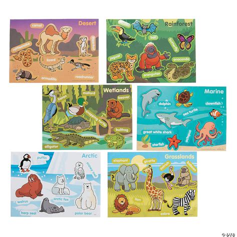 Animal Habitat Mini Sticker Scenes - 24 Pc.