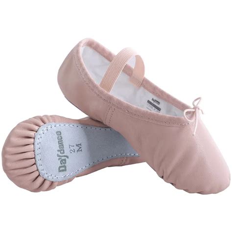 Genuine Leather Ballet Slippers Girls Soft Sheepskin Ballet Shoes Lace ...