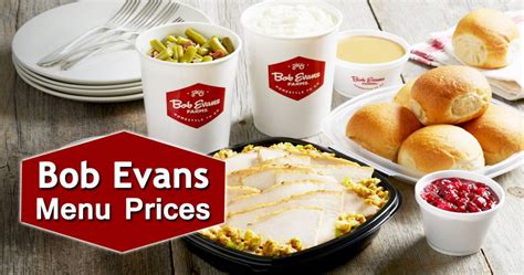 Bob Evans Menu Prices - Regular & Catering Menu with Nutrition Info