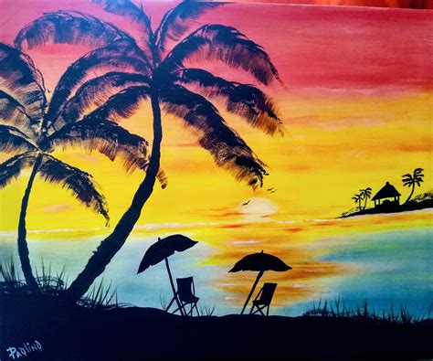 Tropical Paradise Painting by Richard Paolino