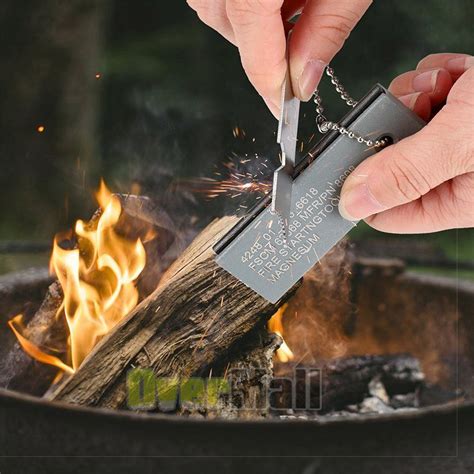 Magnesium Block Flint Fire Starter Striker Firestarter lighter Survival ...