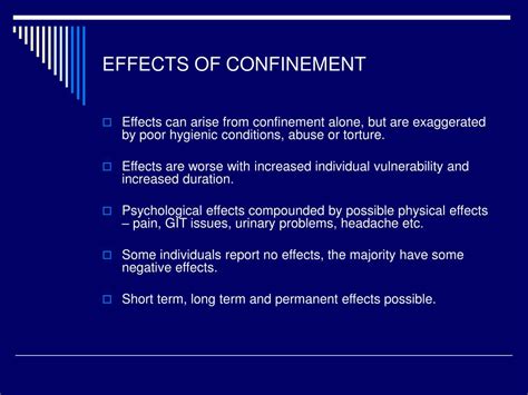 PPT - PSYCHOLOGICAL EFFECTS OF SOLITARY CONFINEMENT AND SECLUSION ...