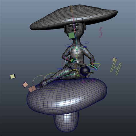 Mushroom Girl, 3D model on Behance