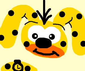 Disney's Marsupilami looking at his watch - Drawception