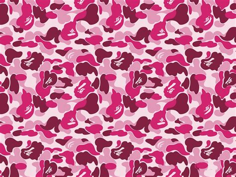 Download Bape Pink Shades Camo Pattern Wallpaper | Wallpapers.com