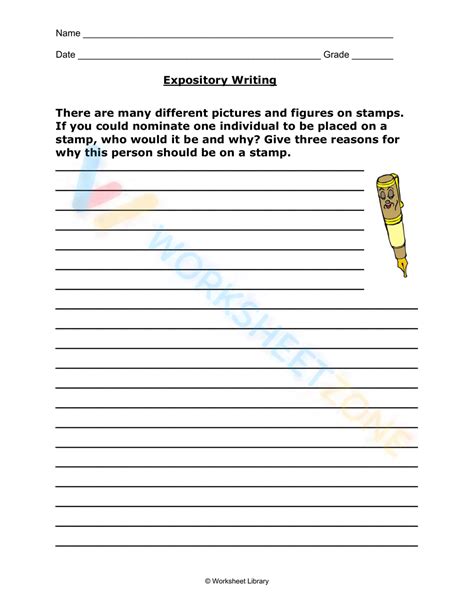 Expository Writing Worksheets Pdf 1