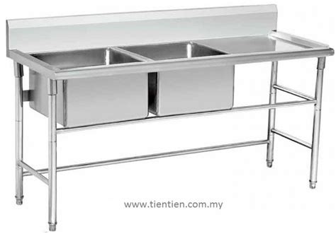 TIEN TIEN Stainless Steel Double Sink Table SS/SK Series