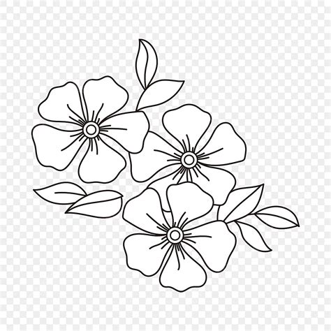 Flower Clipart Black White