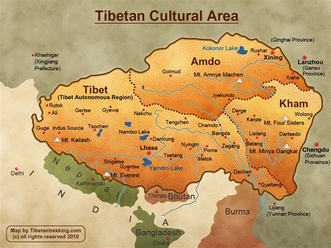 Tibet Plateau is an introduction to Tibetan Cultural Area | Tibet travel, Tibet, Map