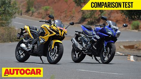 Bajaj Pulsar RS 200 vs Yamaha YZF-R15 | Comparison Test | Autocar India ...