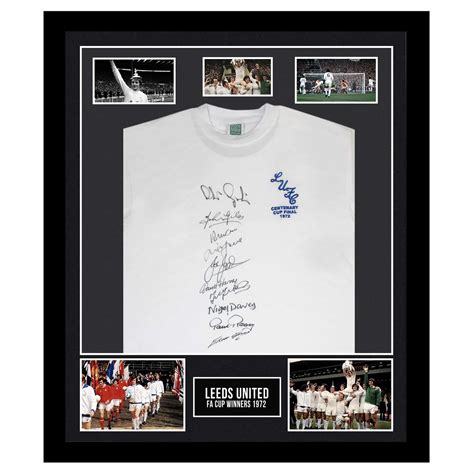 Signed Leeds United Shirt Framed - FA Cup Winners 1972