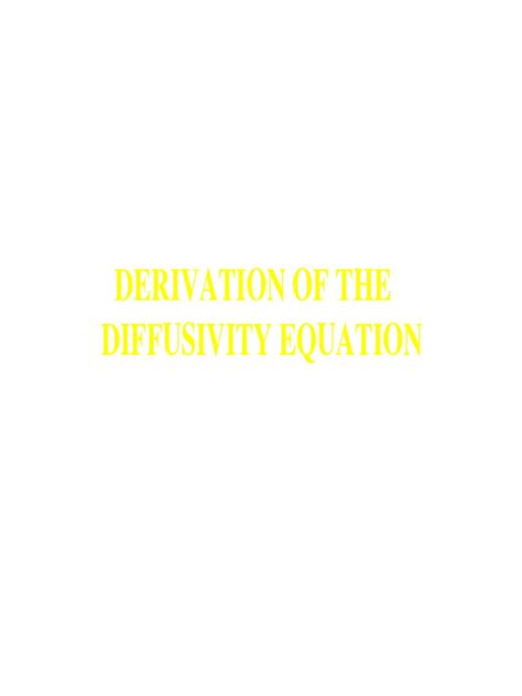 Derivation of the Diffusivity Equation | Mechanical Engineering ...