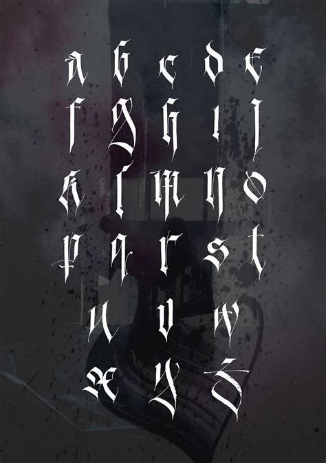 Contemporary Gothic Alphabet on Behance | Tattoo fonts alphabet, Tattoo lettering fonts ...