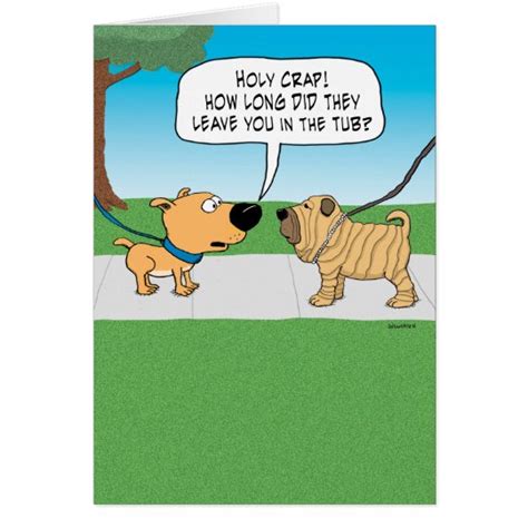 Funny Wrinkly Dog Birthday Card | Zazzle.com