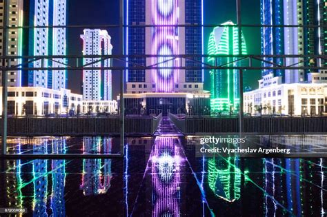 Grozny City Center Skyscrapers At Night High-Res Stock Photo - Getty Images