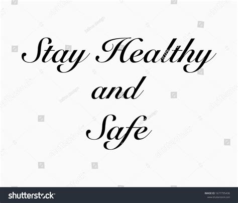 Vector Quotes Stay Healthy Safe Motivational Stock Vector (Royalty Free ...