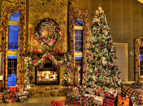 Christmas Tree Fireplace Wallpapers - Wallpaper Cave