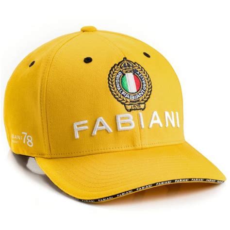 Logo and crest branded yellow cap offer at Fabiani