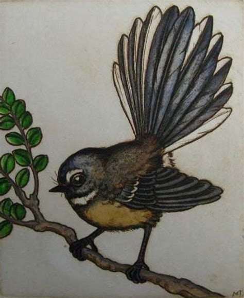 Mary Taylor Fantail bird etching art print NZ | Nz art, Bird art, Bird ...