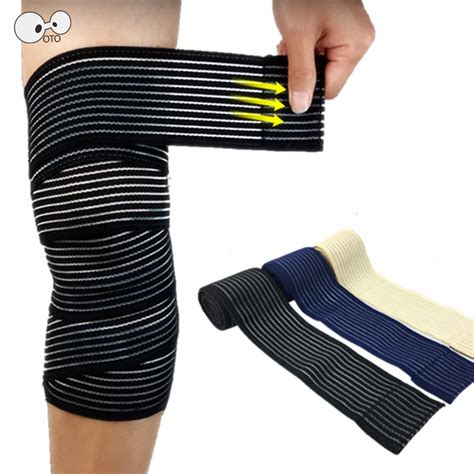 1PCS 1.8m*7.5cm Compression Weight Lifting Elastic Knee Bandages Leg Calf Support Wraps Sports ...