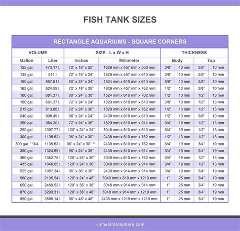 Snake Tank Size Chart
