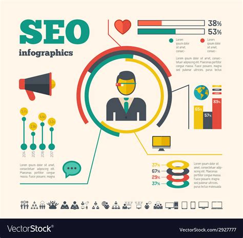 Social media infographic template Royalty Free Vector Image