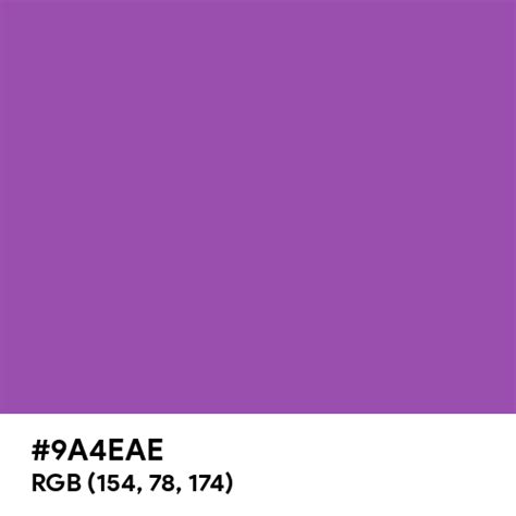 Purpura color hex code is #9A4EAE