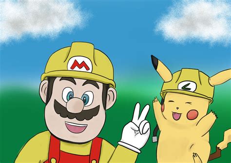 Mario and Pikachu Celebration by Natedrewathing on DeviantArt