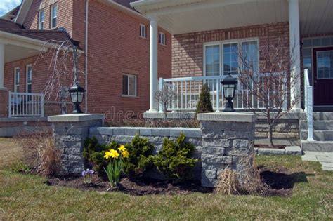 Stone landscaping stock photo. Image of house, blooming - 24110584